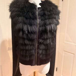 RED Valentino Black Fur Jacket